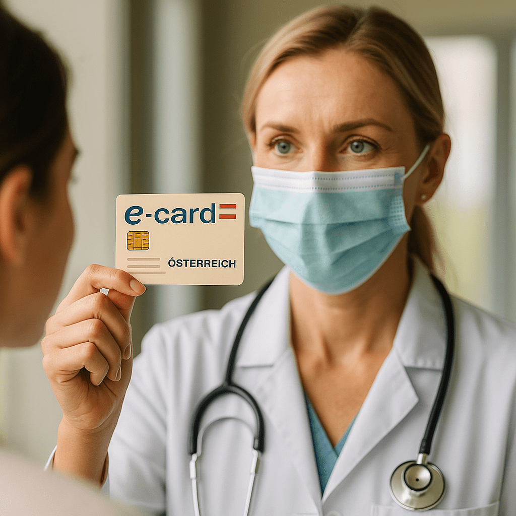 E-Card Österreich am Kartenleser – Symbolbild für Digitalisierung, e-Rezept und ELGA