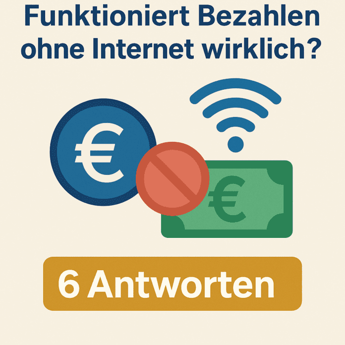 Digitaler Euro Offline-Zahlung – Bezahlen ohne Internet mit digitalem Euro symbolisch dargestellt